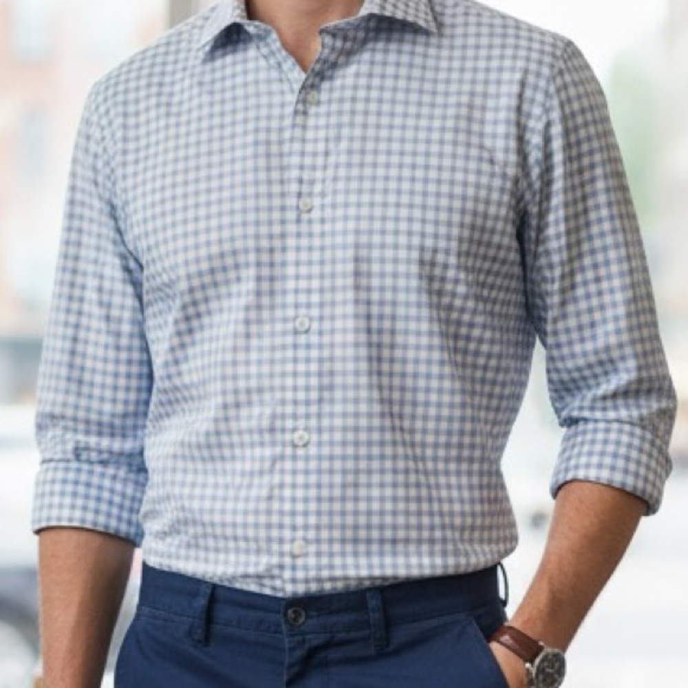 Men's Blue & Red Checkered Shirt